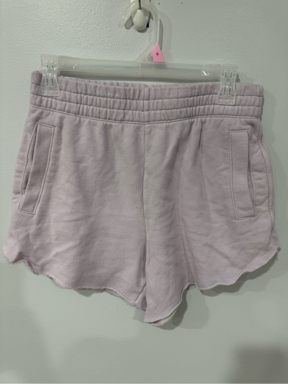 Women's Lavender Scallop Hem Lounge Shorts